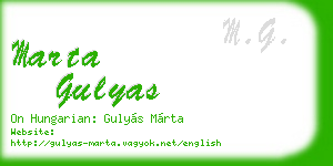 marta gulyas business card