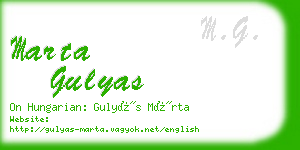 marta gulyas business card